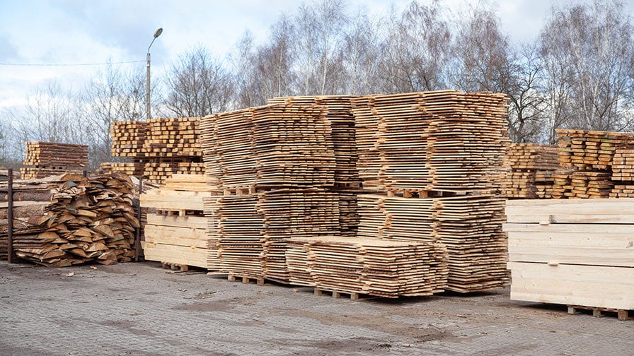 Pallets prepared for delivery